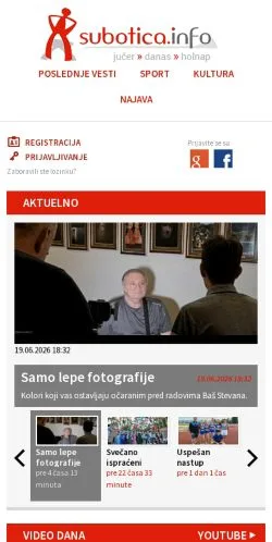 Podgląd witryny Subotica Info, medium z kraju Stany Zjednoczone do artykułów sponsorowanych