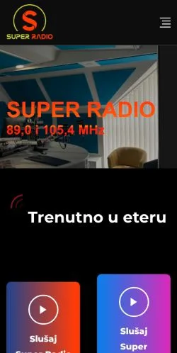 スポンサード記事向けのクロアチアメディア、Super Radioのサイトプレビュー