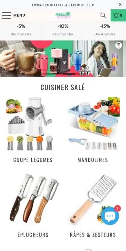 Anteprima del sito Cuisine Pratique, media di Francia per articoli sponsorizzati