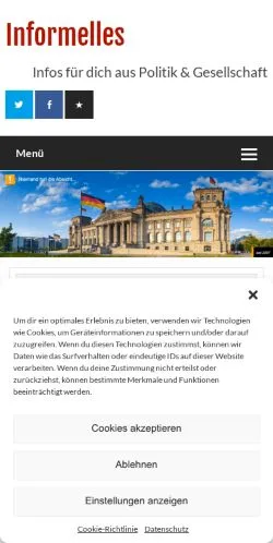 Pré-visualização do site Informelles, meio de Alemanha para artigos patrocinados