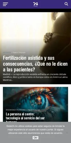 Anteprima del sito Siete24, media di Messico per articoli sponsorizzati