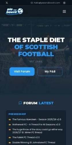Anteprima del sito Pie & Bovril, media di Stati Uniti per articoli sponsorizzati