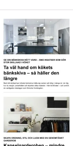 Anteprima del sito alltomhemmet.se, media di Svezia per articoli sponsorizzati
