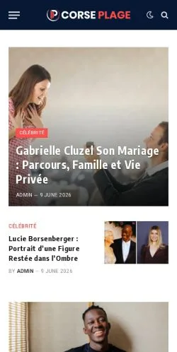 Anteprima del sito Corseplage, media di Francia per articoli sponsorizzati