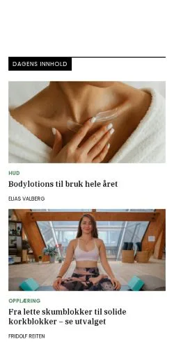 Preview of the evighelse.com website, a media outlet in Norway for sponsored articles
