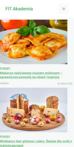Anteprima del sito FIT Akademia, media di Polonia per articoli sponsorizzati