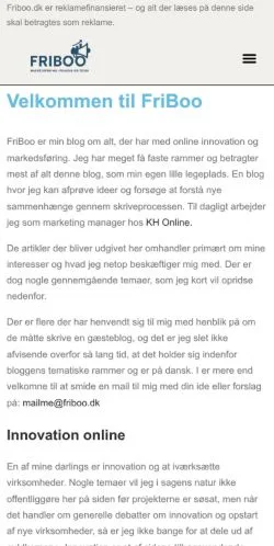 Forhåndsvisning af FriBoo, medie fra Danmark til sponsorerede artikler