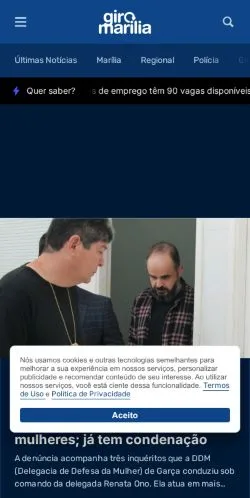 Anteprima del sito Giro Marília Notícias, media di Brasile per articoli sponsorizzati
