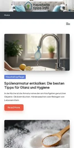 Anteprima del sito - Haushaltstipps.info, media di Germania per articoli sponsorizzati