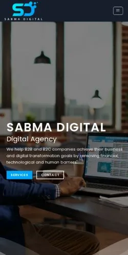 Anteprima del sito Sabma Digital, media di Regno Unito per articoli sponsorizzati