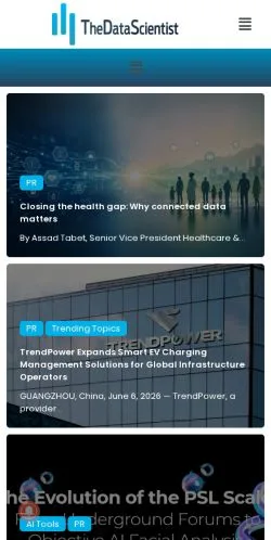 Anteprima del sito The Data Scientist, media di Stati Uniti per articoli sponsorizzati