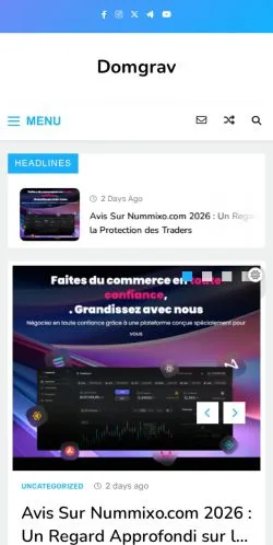 Anteprima del sito Domgrav, media di Francia per articoli sponsorizzati