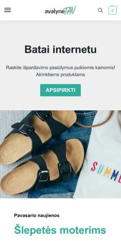Podgląd witryny AvalynėTau, medium z kraju Litwa do artykułów sponsorowanych