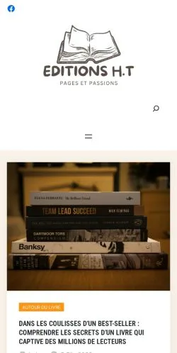 Anteprima del sito Editions H.T, media di Francia per articoli sponsorizzati
