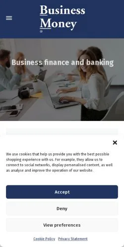 Podgląd witryny Business Money, medium z kraju Stany Zjednoczone do artykułów sponsorowanych