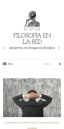 Anteprima del sito Filosofía en la Red, media di Spagna per articoli sponsorizzati