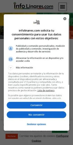 Anteprima del sito Info Linares, media di Spagna per articoli sponsorizzati