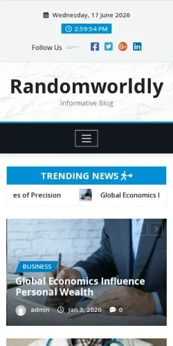 스폰서 기사용 미국 매체 Randomworldly 사이트 미리보기