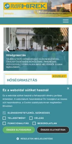 Anteprima del sito Súgóparti Hírek, media di Ungheria per articoli sponsorizzati