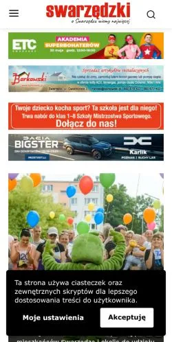 Vista previa del sitio Swarzędzki, medio de Polonia para artículos patrocinados