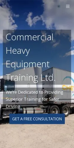 Vista previa del sitio CHET Truck Driver Training, medio de Canadá para artículos patrocinados