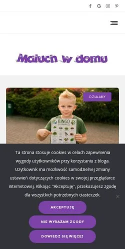 Anteprima del sito Maluch W Domu, media di Polonia per articoli sponsorizzati