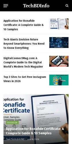 Sponsorlu makaleler için Amerika Birleşik Devletleri medyası Tech BD Info sitesinin önizlemesi