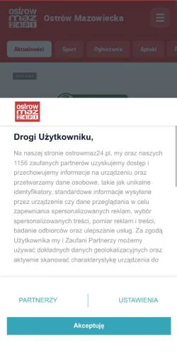 Anteprima del sito OstrowMaz24, media di Polonia per articoli sponsorizzati