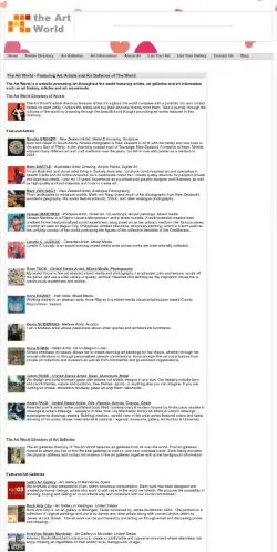 Anteprima del sito The Art World, media di Stati Uniti per articoli sponsorizzati