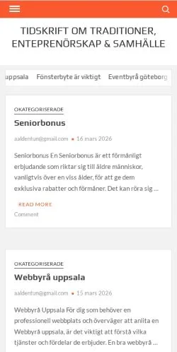 Anteprima del sito Catering Örebro, media di Svezia per articoli sponsorizzati