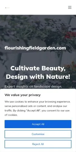 스폰서 기사용 미국 매체 Flourishingfieldgarden 사이트 미리보기