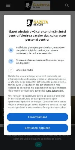 Podgląd witryny Gazeta De Cluj, medium z kraju Rumunia do artykułów sponsorowanych