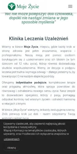 Anteprima del sito Moje Życie, media di Polonia per articoli sponsorizzati