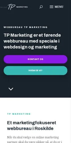 Anteprima del sito TP Marketing, media di Danimarca per articoli sponsorizzati