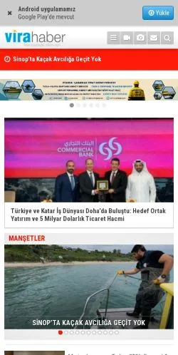 Anteprima del sito Vira Haber, media di Turchia per articoli sponsorizzati