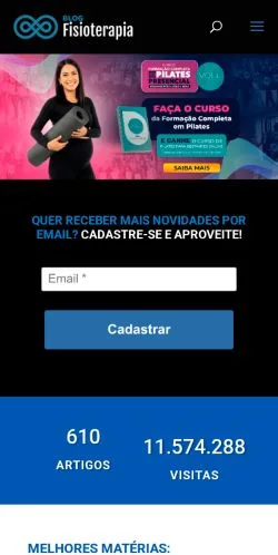 Anteprima del sito Blog Fisioterapia, media di Brasile per articoli sponsorizzati