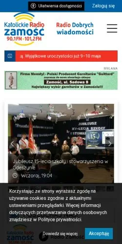 Anteprima del sito Katolickie Radio Zamość, media di Polonia per articoli sponsorizzati