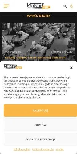 スポンサード記事向けのポーランドメディア、SmartAgeのサイトプレビュー