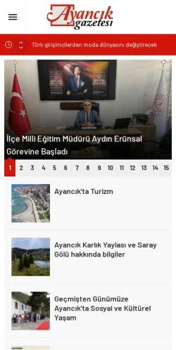 Anteprima del sito Ayancık Gazetesi, media di Turchia per articoli sponsorizzati
