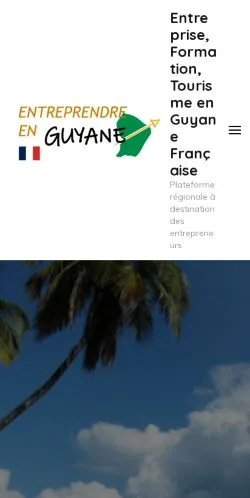 Podgląd witryny Entreprendre En Guyane, medium z kraju Francja do artykułów sponsorowanych