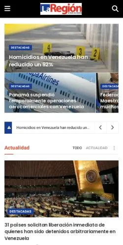 Anteprima del sito La Region, media di Spagna per articoli sponsorizzati