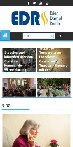 Podgląd witryny eder-dampfradio, medium z kraju Niemcy do artykułów sponsorowanych