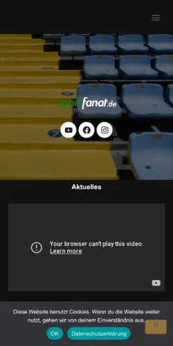 Anteprima del sito Sportfanat, media di Germania per articoli sponsorizzati