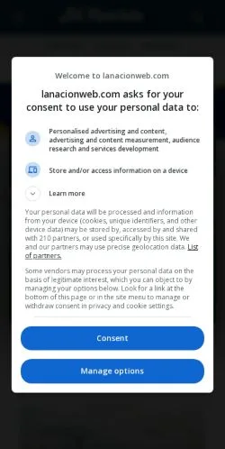 Forhåndsvisning av nettstedet Diario La Nación, medium fra Colombia for sponsede artikler
