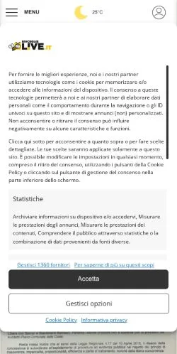 Anteprima del sito BisceglieLive, media di Italia per articoli sponsorizzati