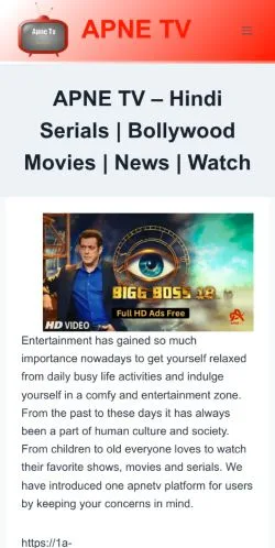 Aperçu du site APNE TV, média de Australie pour articles sponsorisés