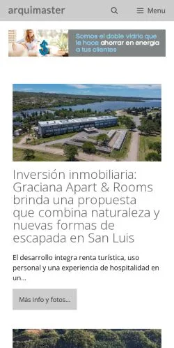 Pré-visualização do site Arquimaster, meio de Argentina para artigos patrocinados