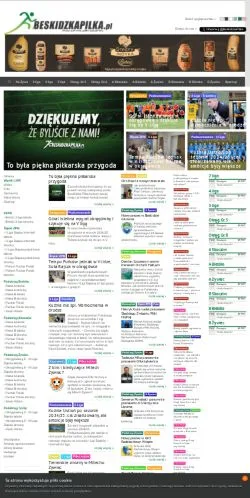Anteprima del sito BeskidzkaPilka, media di Polonia per articoli sponsorizzati