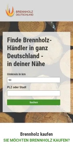 Anteprima del sito Brennholz Deutschland, media di Germania per articoli sponsorizzati