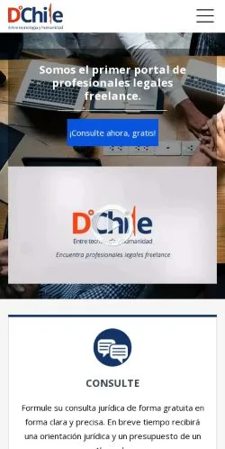 스폰서 기사용 스페인 매체 Derecho Chile 사이트 미리보기